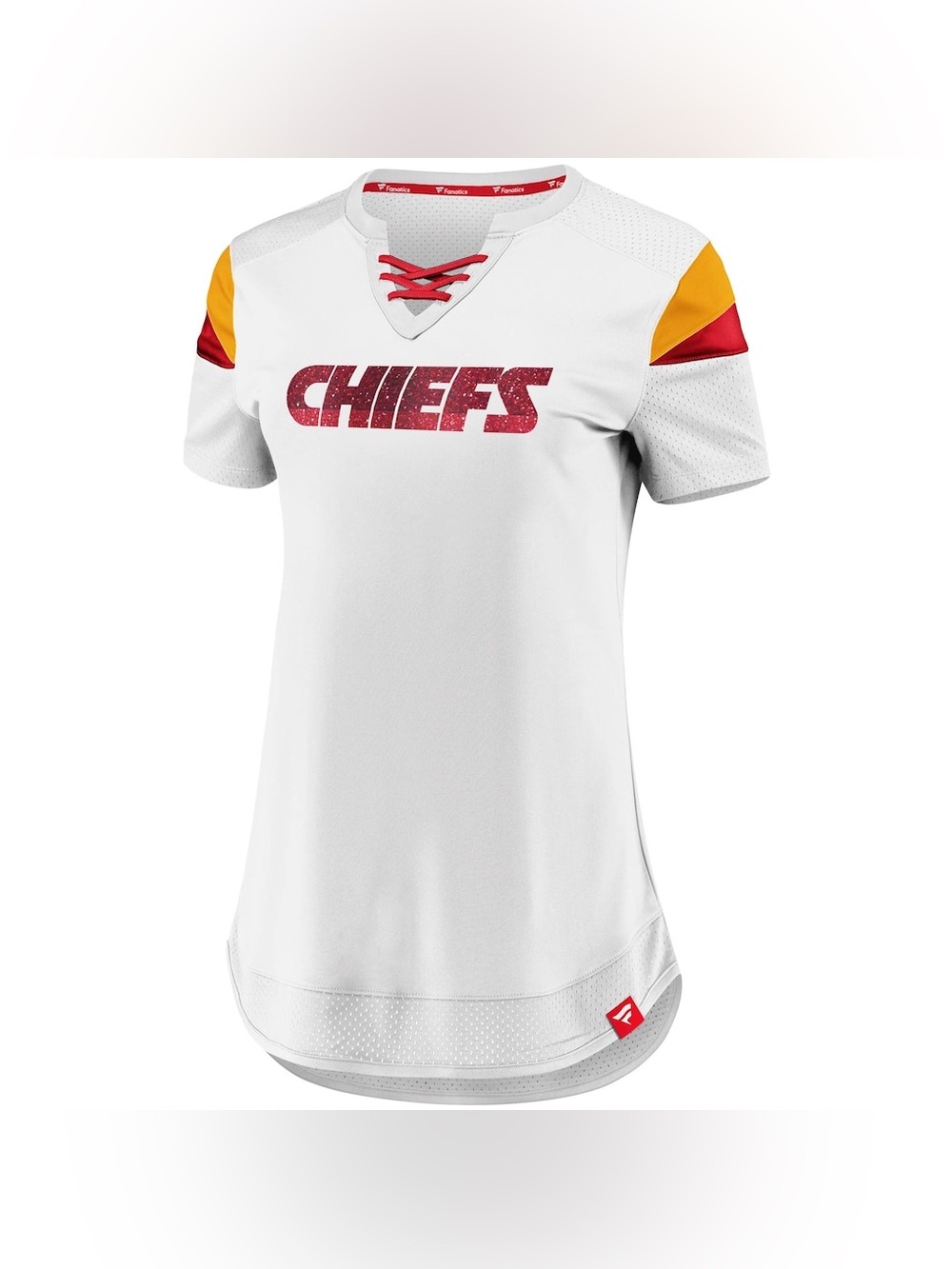 Fanatics White Kansas City Chiefs Lace-Up Short Sleeve Jersey